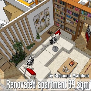 3D Models   -  LOFT - APARTMENTS - Italian style, apartment renovated 89 sqm