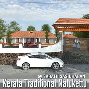 3D Models   -  HOUSES - VILLAS - Kerala Traditional Nalukettu