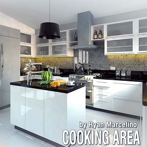 3D Models   -  KITCHEN - COOKING AREA