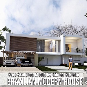 3D Models   -  HOUSES - VILLAS - BRAZILIAN MODERN HOUSE & visopt