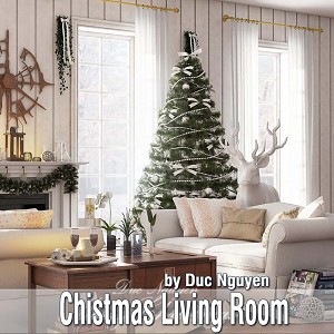 3D Models   -  LIVING ROOM - CHRISTMAS LIVING ROOM