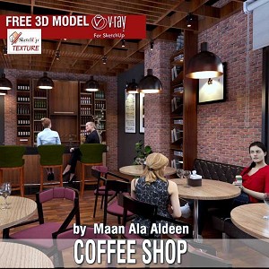 3D Models   -  SHOPS - BAR - Coffee shop in Azazga hotel