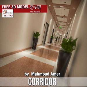 3D Models   -  LOFT - APARTMENTS - Corridor