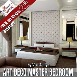 3D Models   -  BEDROOM - Art Deco Master Bedroom & Visopt