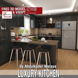 3D Models   -  KITCHEN - Luxury kitchen & Visopt