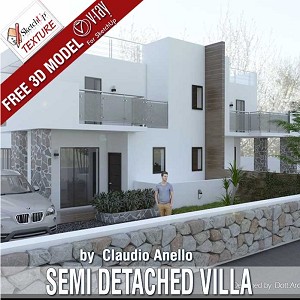 3D Models   -  HOUSES - VILLAS - Semi detached villa