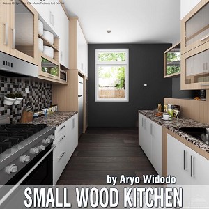 3D Models   -  KITCHEN - Wood Kitchen