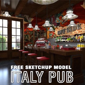 3D Models   -  SHOPS - BAR - ITALY PUB