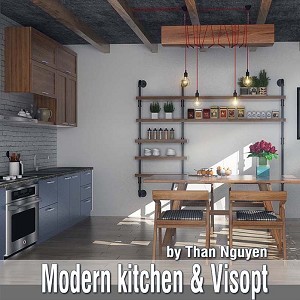 3D Models   -  KITCHEN - MODERN KITCHEN & visopt