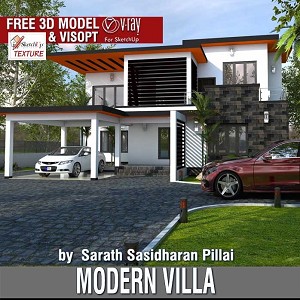 3D Models   -  HOUSES - VILLAS - Modern Villa