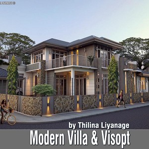 3D Models   -  HOUSES - VILLAS - MODERN VILLA  & VISOPT