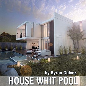 3D Models   -  HOUSES - VILLAS - MODERN HOUSE WITH POOL