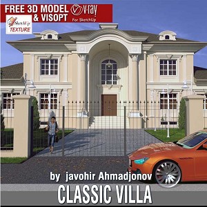 3D Models   -  HOUSES - VILLAS - Classic Villa