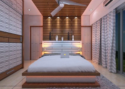 cmd sir bedroom & Visopt | Design and visualization MAHESH LOHAR - MIRAJ