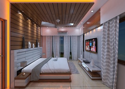 cmd sir bedroom & Visopt | Design and visualization MAHESH LOHAR - MIRAJ