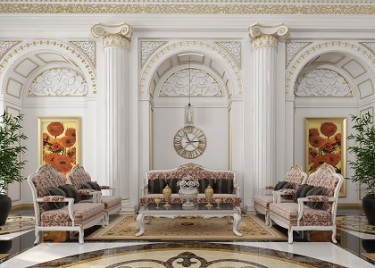 LIVING ROOM CLASSIC STYLE | vray render by AHMED TAHA