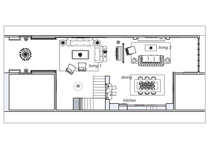 DINING & LIVING ROOM | layout