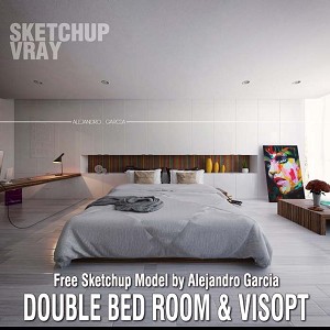 3D Models   -  BEDROOM - DOUBLE BEDROOM  & VISOPT
