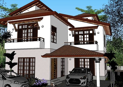 Modern Villa | Sketchup View-1