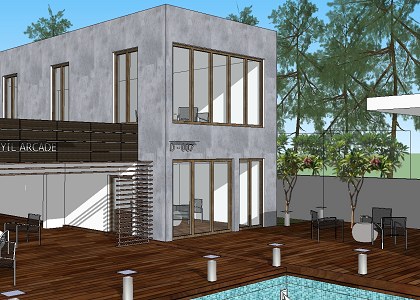 POOL HOUSE | SketchUp View 2