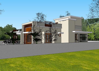 Kadambari House & Visopt | SketchUp view 3D model by Sarath Sasidharan Pillai