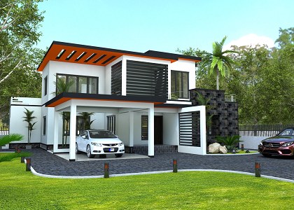 Modern Villa | vray render by Sarath Sasidharan Pillai view 2