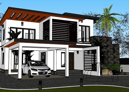 Modern Villa | SketchUp view 1