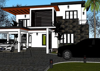 Modern Villa | SketchUp view 2