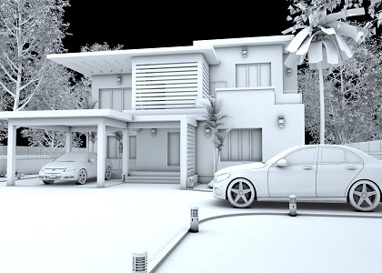 Modern Villa | ambient occlusion