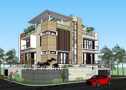 MODERN TWO FAMILY HOUSE