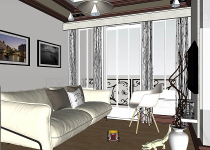 MODERN LOFT & VISOPT | sketchup extract