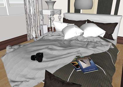 MODERN LOFT & VISOPT | Loft room - sketchup extract