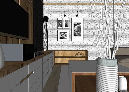 Living Room | sketchup view 3d model by  Adnan Ambari