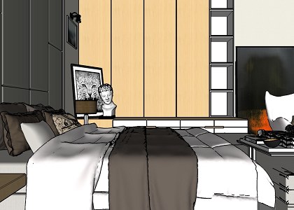 Master Bedroom | image extracted from sketchup
