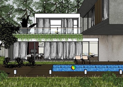 CONCRETE BLOCK HOUSE & VISOPT | concrete block house sketchup sreenshot