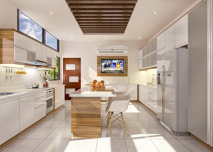 two tone kitchen