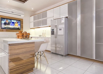 two tone kitchen | vray render test by  JONAS BANZON