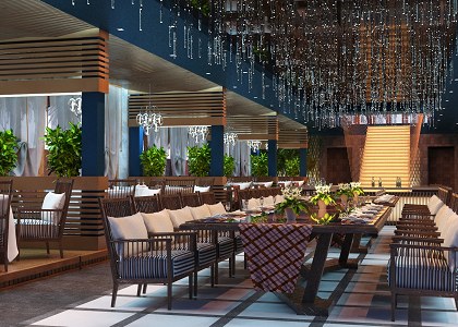 TROPICAL RESTAURANT | vray RAW render by Duc Long