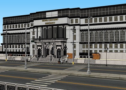 street | sketchup view 3d model by Hayrettin Ekinci