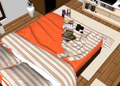 MASTER BEDROOM & VISOPT | sketchup screenshot