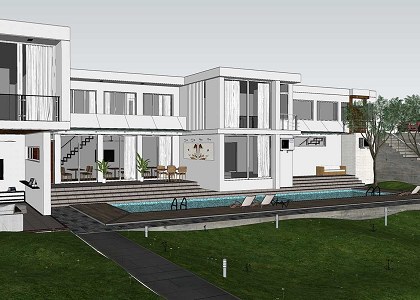 Contemporary House | SketchUp view 1