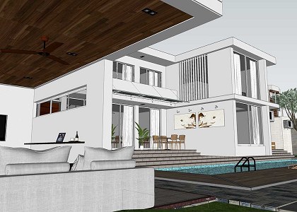 Contemporary House | SketchUp view 3