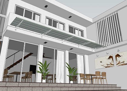 Contemporary House | SketchUp view 2