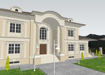 Classic Villa | view extracted from sketchup