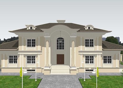 Classic Villa | view extracted from sketchup