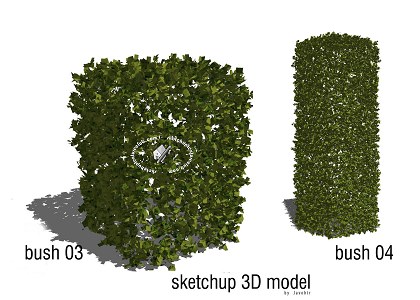 3D Ornamental bushes and trees for the garden