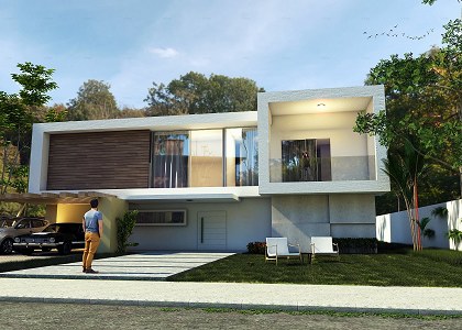 Free 3D Models - HOUSES - VILLAS - BRAZILIAN MODERN HOUSE & visopt - by