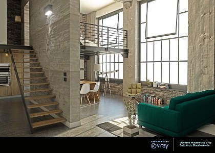 Industrial Loft | model and render CLAUDIO  ANELLO - R & G3D