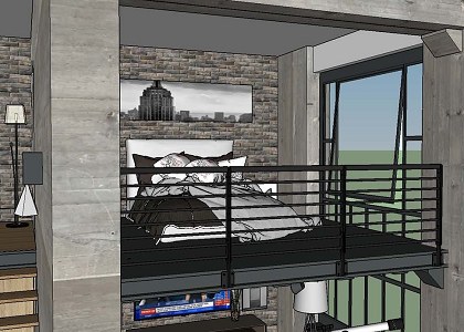 Industrial Loft | Jpg extracted from sketchup