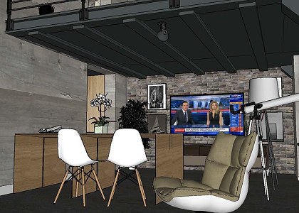 Industrial Loft | Jpg extracted from sketchup
